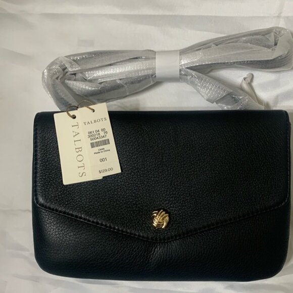 NWT TALBOTS Leather crossbody bag - Picture 1 of 3